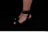 Foot black high heels of Glenda 0003